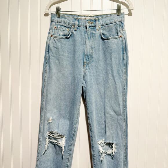 Grlfrnd Sara Super High Rise Slim Straight Jeans Size 27 - Picture 3 of 9